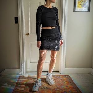 Love Moschino Lace Mini Skirt